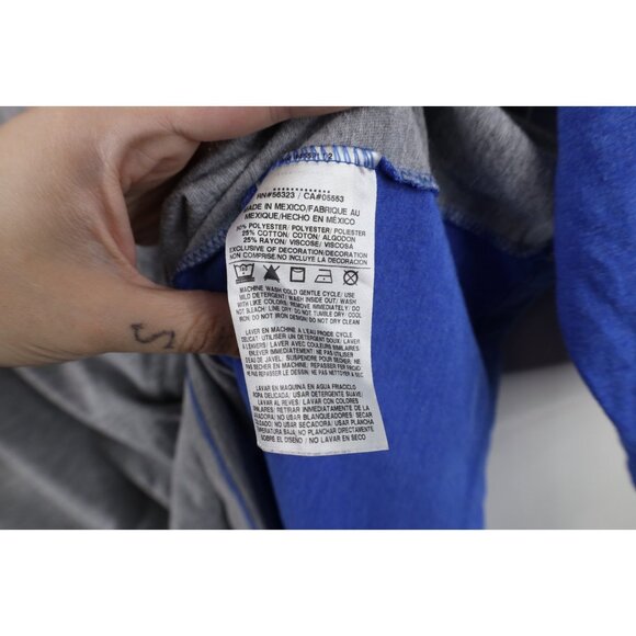 Nike Mens Large Faded Milwaukee Brewers Baseball 3/4 Sleeve Raglan T-Shirt Gray - Picture 12 of 16